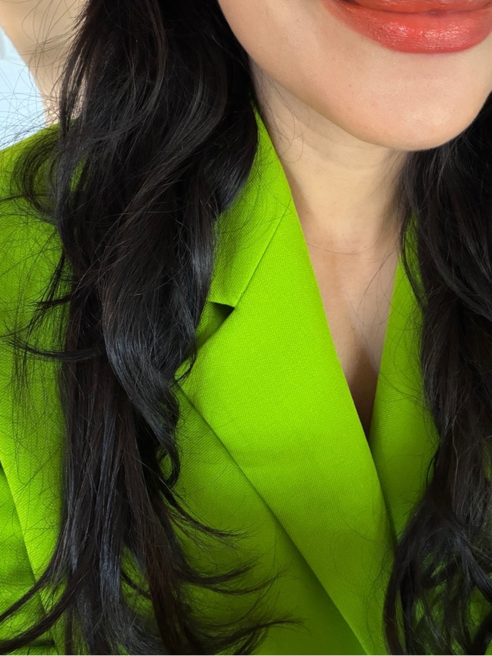 Zara Lime Green Single-Button Oversized Blazer - Picture 9 of 11